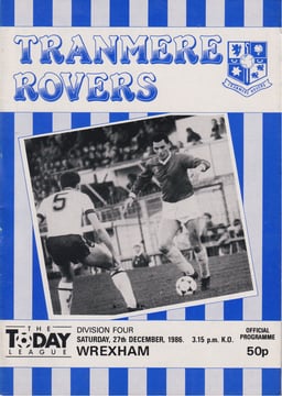 Tranmere Rovers v Wrexham Match Programme 1986-12-27
